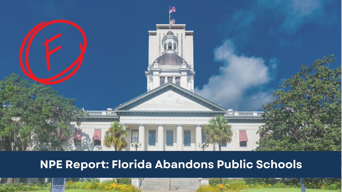 FL. lawmakers earn an 'F'  for not supporting public schools.  Years of hostile policies have taken their toll #PublicSchoolsWeek #PSW2024 Read @Network4pubEd  new report. #PublicSchoolinginAmerica  networkforpubliceducation.org/public-schooli… @LWVFlorida @ProgressFlorida