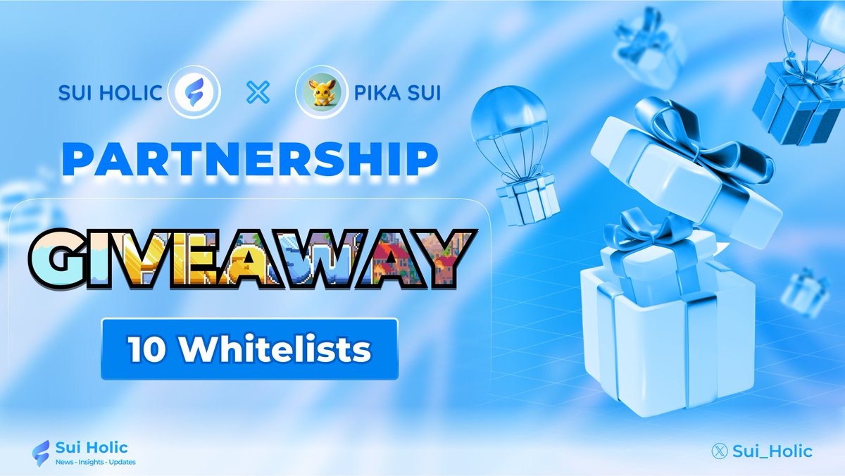 Sui_Holic's tweet photo. @Sui_Holic X @pikasuionsui
To celebrate this collaboration, we are giving away 10 WL spots   

To Enter: 

✅Follow @suizukisui &amp; @PikaSuionSUI
✅Like &amp; RT Tag 3 Frens  

Ending in 72hrs

#Airdrop #Giveaway https://t.co/KCryJSknws