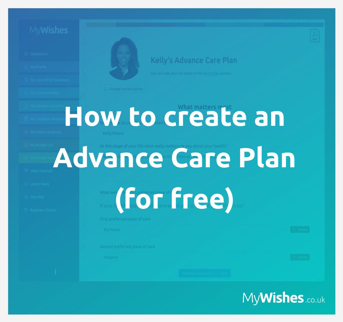 How to create an Advance Care Plan...for free (1/5🧵) To learn more visit: MyWishes.co.uk #advancecareplan #lifehack #techforgood