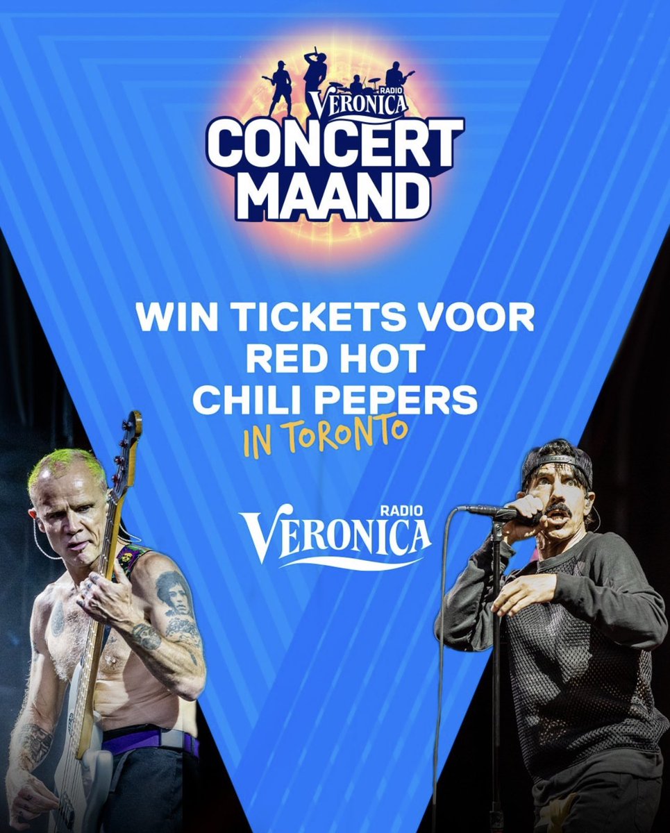 Netherlands🇳🇱 Win Red Hot Chili Peppers tickets 🎫 voor het concert op 15 juli in Toronto! Van maandag 26 februari t/m vrijdag 1 maart maak je kans op tickets.@radioveronica #radioveronica #redhotchilipeppers radioveronica.nl/artikelen/win-…