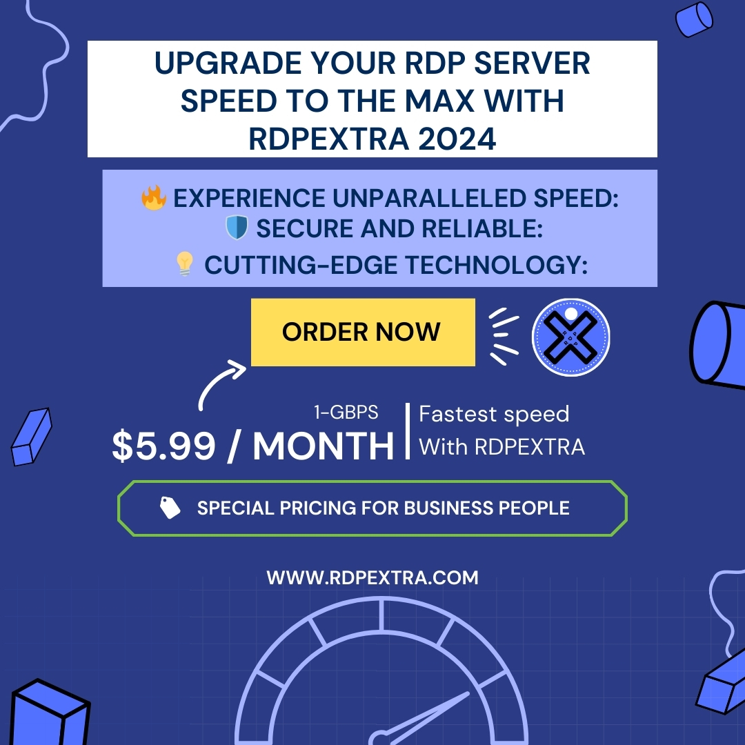 RdpExtra's tweet image. 🚀 Upgrade your RDP server speed with RDPExtra! Enjoy unparalleled performance, cutting-edge tech, and maximum security. Elevate your workflow today! #RDPExtra #RemoteDesktop #ServerSpeed #ProductivityBoost #TechUpgrade