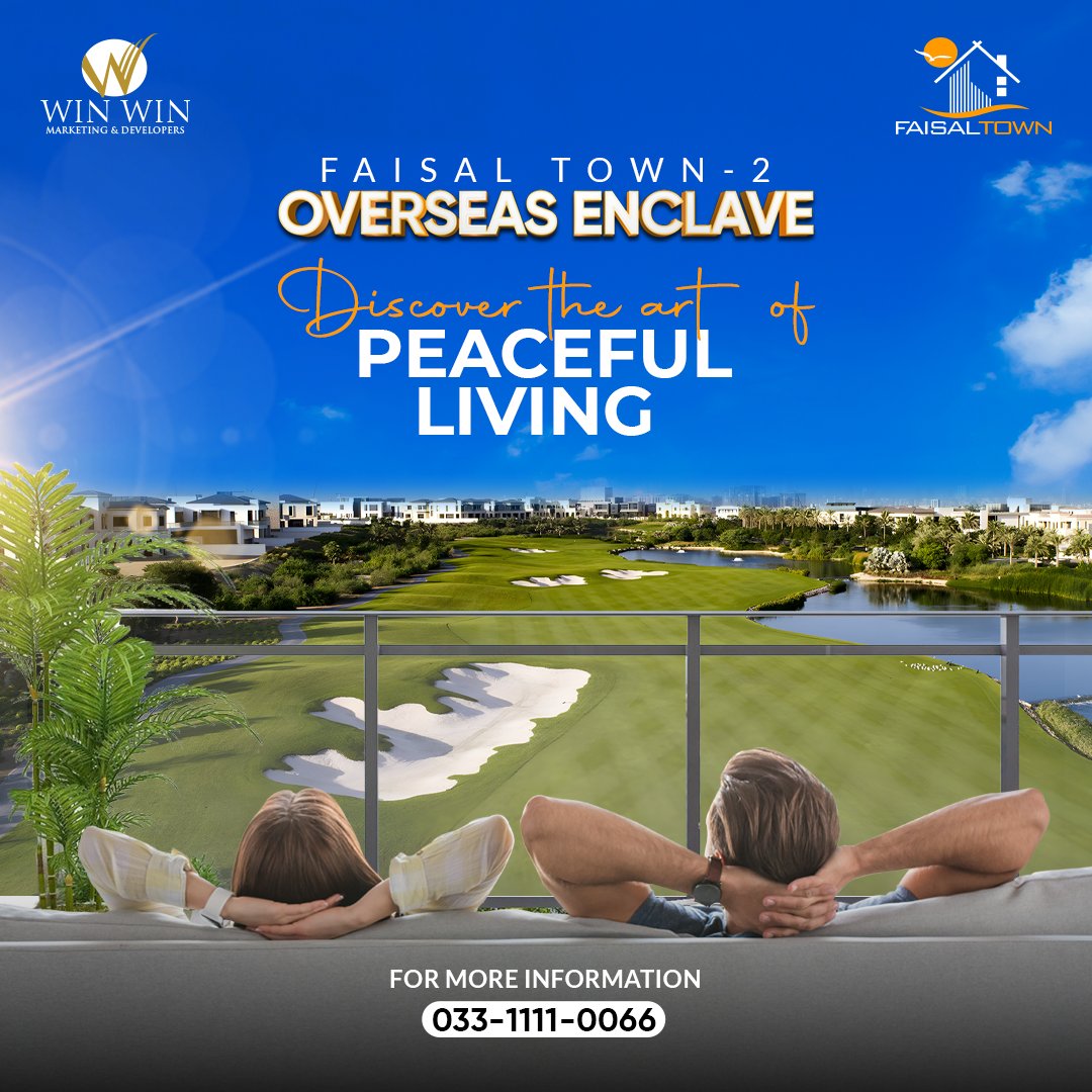 winwin_mkt's tweet photo. Escape to tranquility at Faisal Town Phase 2's Overseas Enclave. Experience the zenith of serene living.

For More Information Call Now: 033-1111-0066

#FaisalTown #faisaltownphase2 #OverseasEnclave #PeacefulLiving #FaisalTownPhase2 #YourSanctuaryAwaits #WinWinMarketing https://t.co/x9XNraSYBU