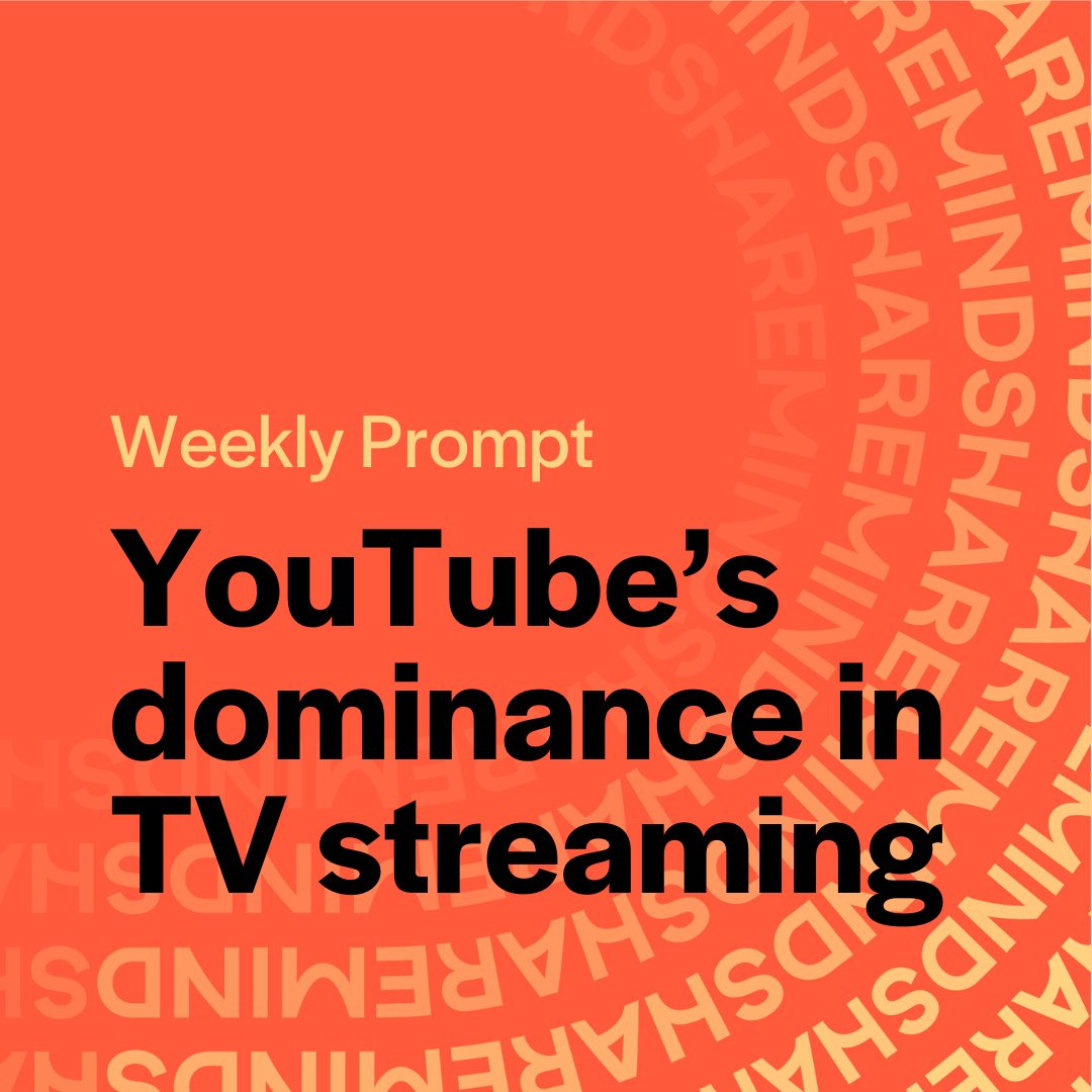 YouTube is the clear winner in US TV streaming, with 8.6% of television screen viewing in January, outperforming rivals like Netflix at 7.9%. Check out #TeamMindshare's Weekly Prompt for the details 👉 mindshareworld.com/news/weekly-pr…