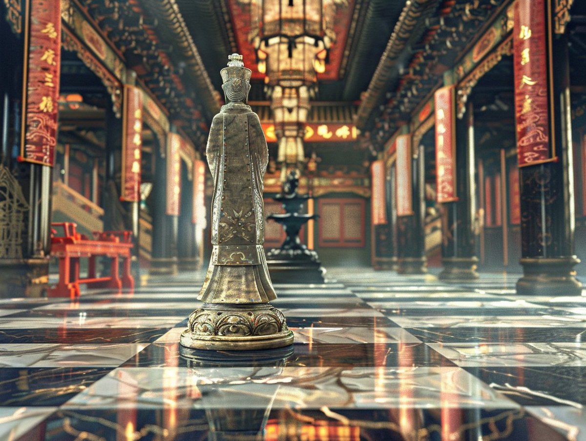 patrickhfly2020's tweet image. Thanks @JKattnis
for tagging 🙏

#Aiart #AIAIイラスト
#ChessQueen

Dynasty&apos;s Pride: 
The Forbidden City Chess Queen. 👣