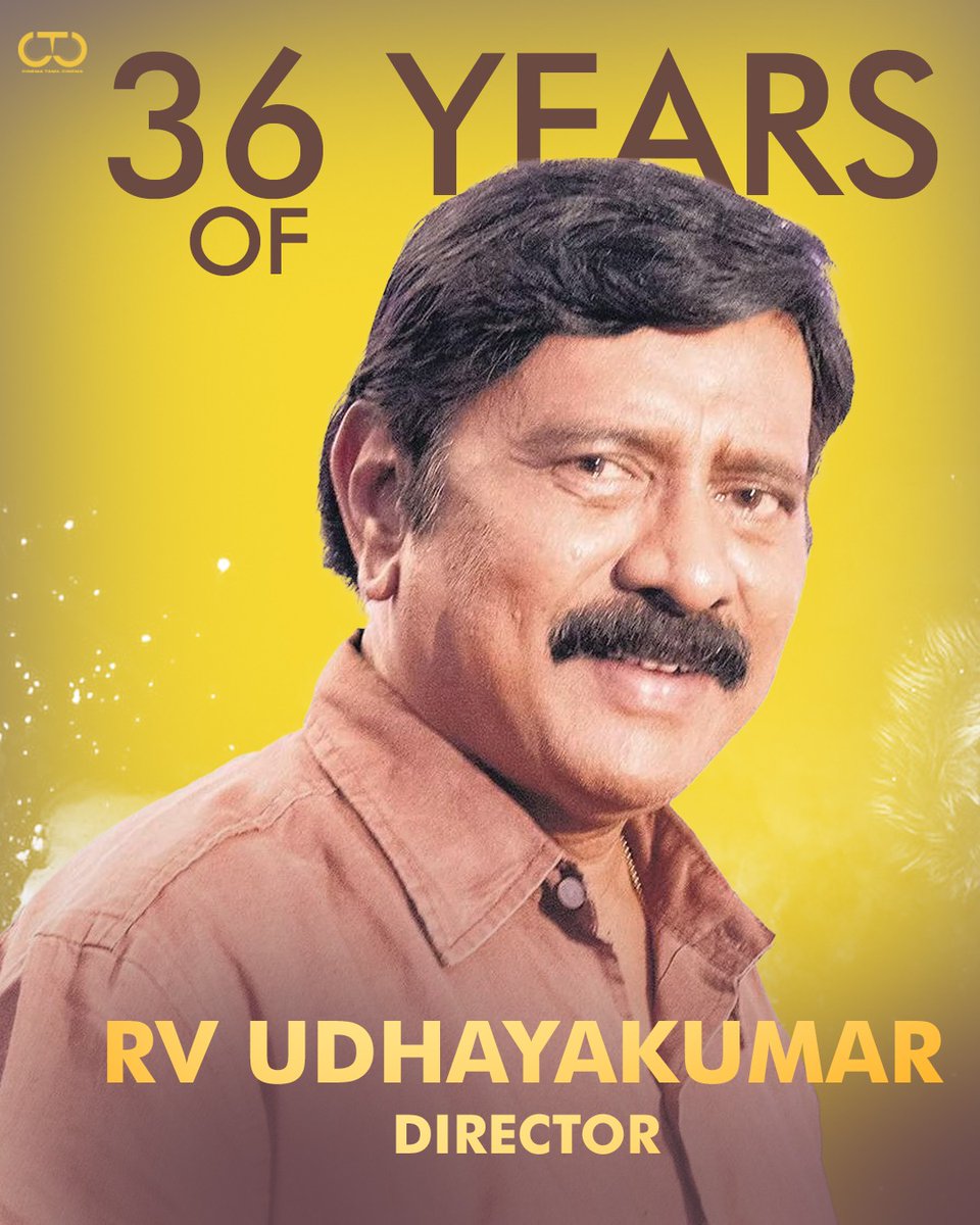 Congratulations legendary filmmaker #RVUdhayakumar on 
Completing 36 years💐

#UrimaiGeetham 
#36YearsOfUrimaiGeetham 
#36YearsOfRVUdhayakumar