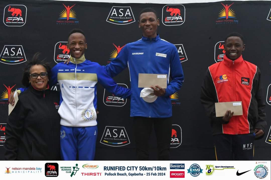 #NebankRunnified A podium finish for Lithetha Male Juniors at the Runified City 10km Race Uyababa Pele Pele 🌶️💙