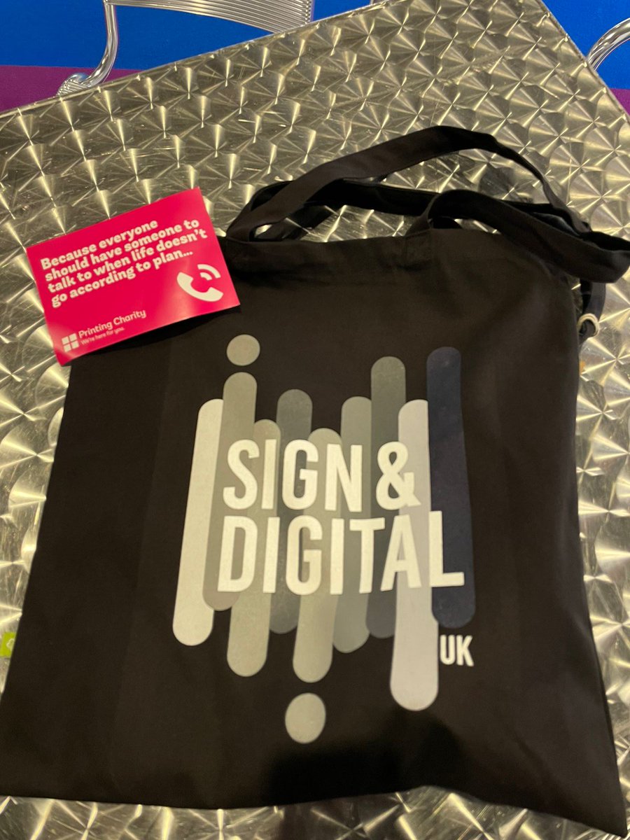 We're back at @thenec today for #SignAndDigital2024 👋🏼 Thanks to @Signanddigital for including our postcard in the show bag💙 Our Relationship Manager, Marianne is curating a panel today on ways to support wellbeing in our industry @BSGAUK @SignsExpress @RMCDigitalPrint #SDUK