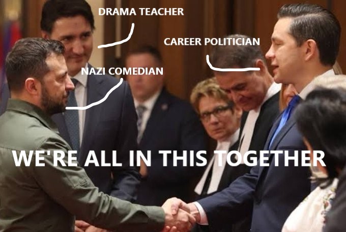 🇨🇦, have the events of the past week woken you up yet? You're allowing a drama teacher and a Ukrainian Nazi comedian destroy this country. But the biggest issue is you think a career politician that sold his soul to the demonic United Nations will save you. Wake up 🇨🇦