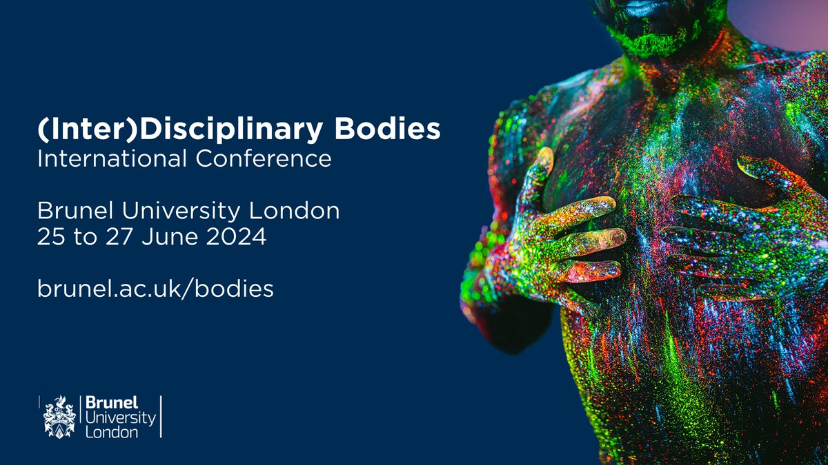 It's the last week to submit proposals to (Inter)Disciplinary Bodies, an international conference and community arts festival @bruneluni in June. Spotlighting new ways of thinking about why and how bodies matter: brunel.ac.uk/bodies