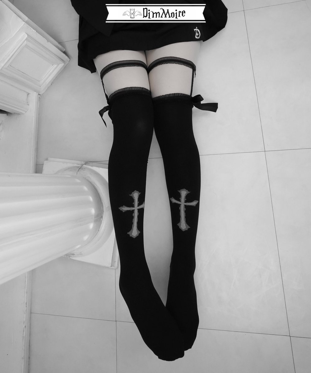 【即購入可/未使用】DimMoire 十字の誓いガーターソックス ブラック DimMoire on X