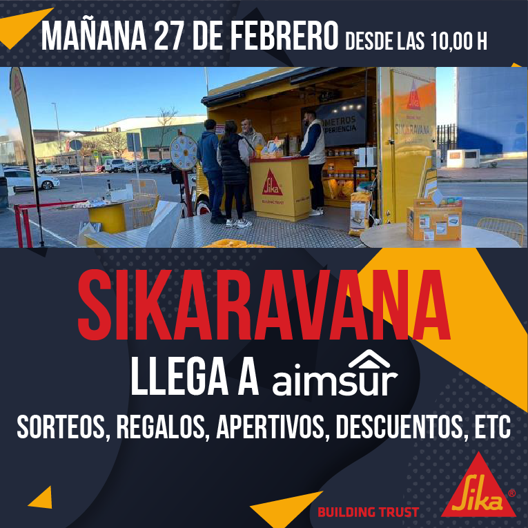 📢 ¡MAÑANA TENEMOS EN AIMSUR SL LA SIKARAVANA!

¡No dejes pasar esta oportunidad única! Inscríbete ahora, confirma tu asistencia y prepárate para vivir una experiencia inolvidable con SIKARAVANA y AIMSUR. 🙌 Te esperamos mañana, a partir de las 10:00 h. ¡No faltes! 📍