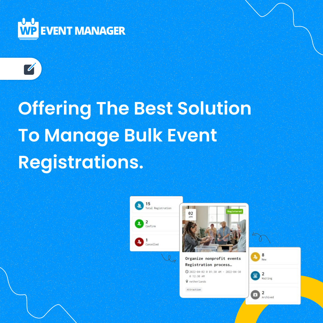 wp_eventmanager's tweet image. Create a customizable registration form for 🙍attendees, accept registrations and manage data automatically with the Registration plugin.  

👉Explore the plugin now: zurl.co/ucjE   

#registration #registrationplugin #attendees #registrationaddon #event #virtualevent