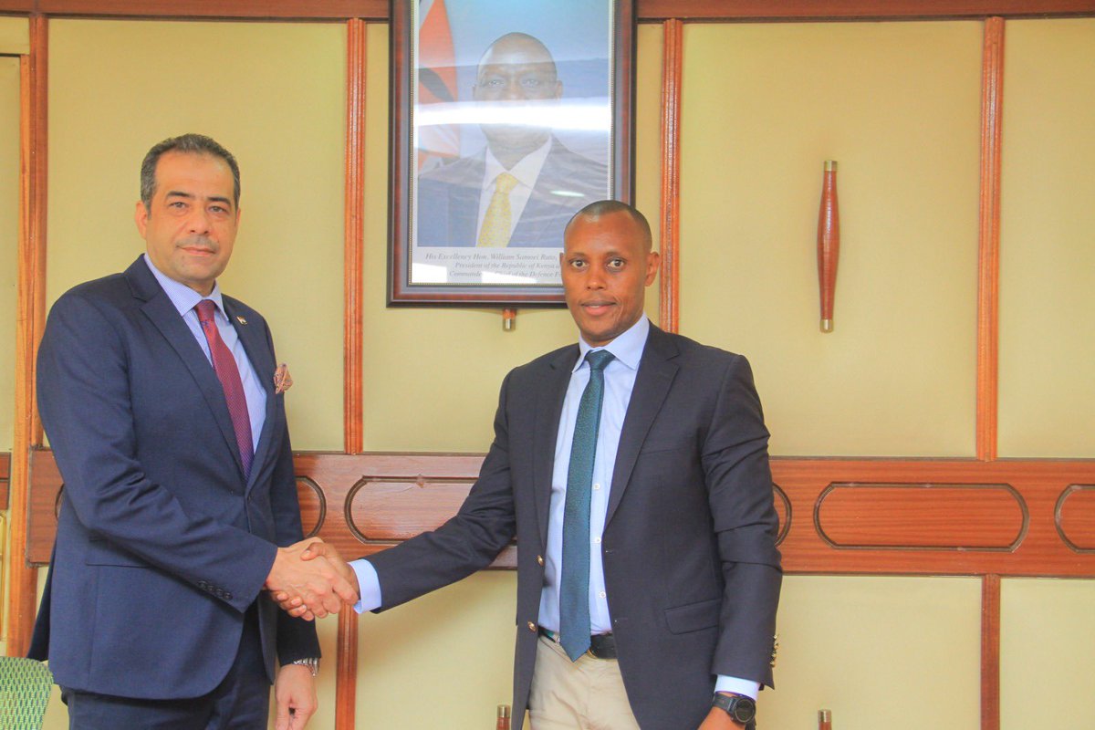 Parliamentary Diplomacy. A meeting earlier today with the Iraqi Ambassador to Kenya Mr. Adel M. Kamil.@IraqiGovt