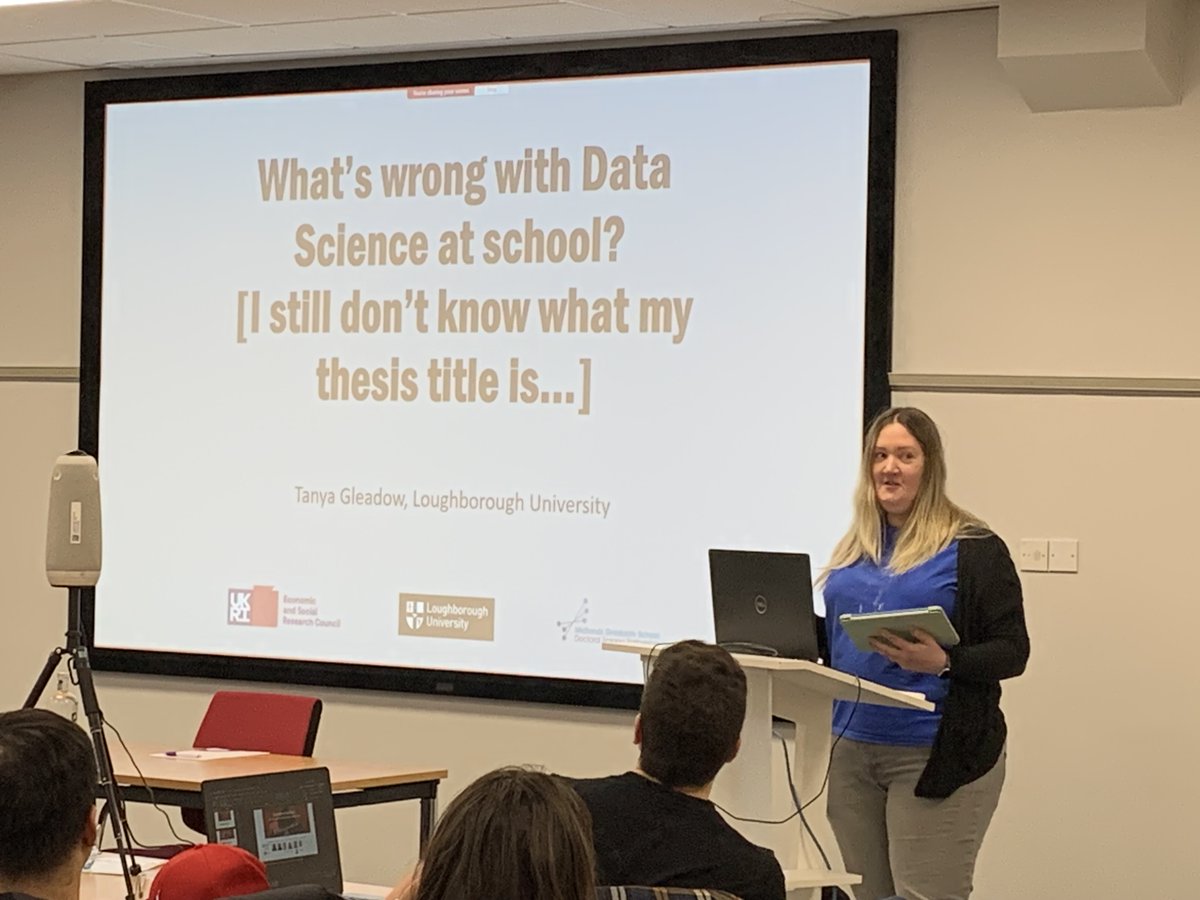 'What's wrong with Data Science at school?' An insight into Tanya's PhD research @lborodme #dmephdconf24