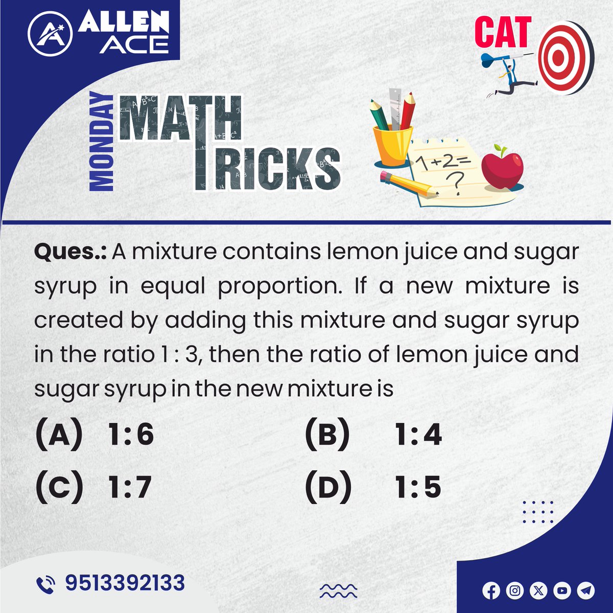 ➡️ Answer this #MONDAYMATHTRICKS question & share the answer in the comments.

➡️ If you are attempting the CAT Exam, Follow the hashtag- #CATEXAM for Daily updates.

#QuantitativeAbility #quantitativeaptitudequiz #numbersystem #quantitativeaptitude #mathematics #catexam