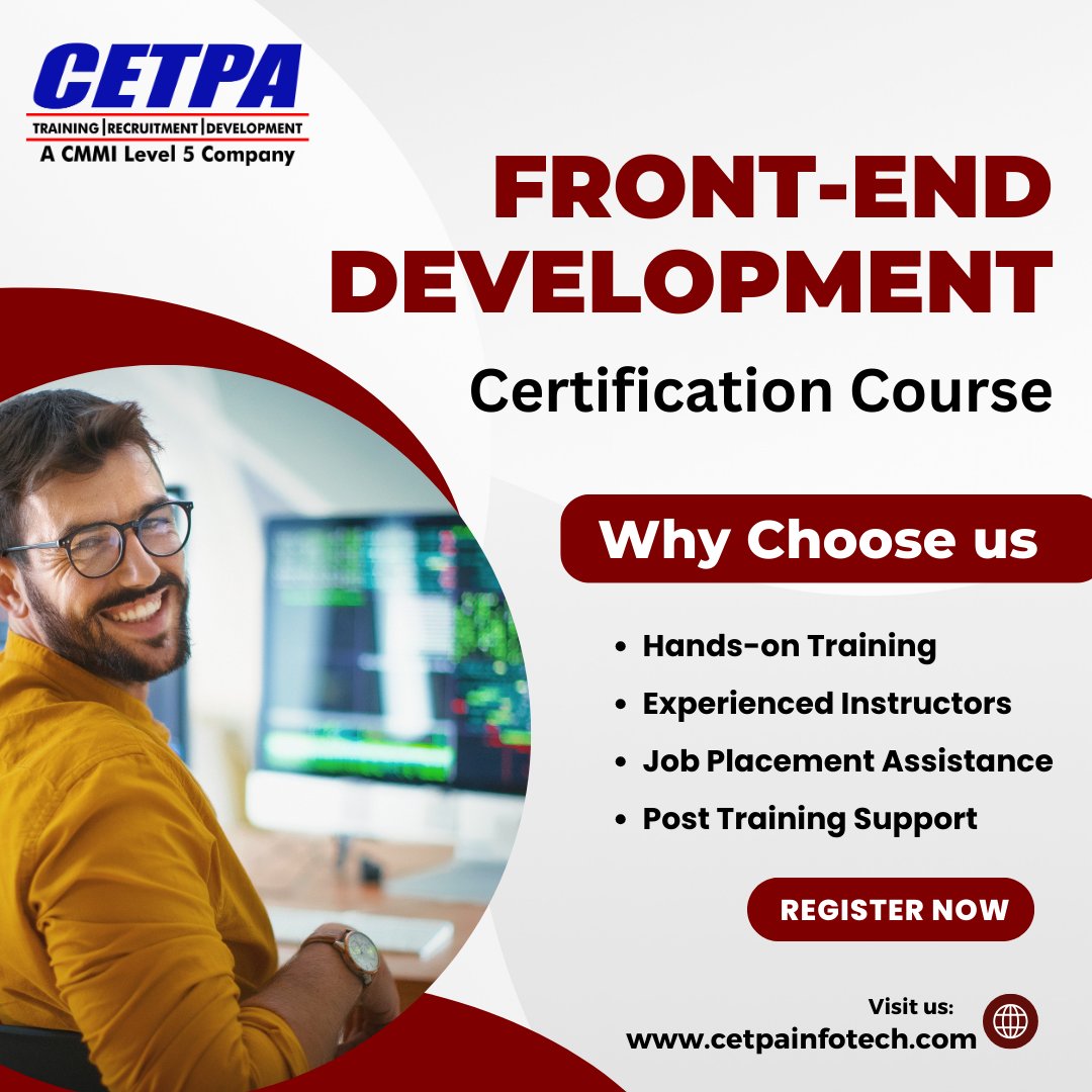 sanyasharma596's tweet image. Unlock the skills to craft stunning user interfaces & bring your designs to life, as you master the art of creating seamless and visually appealing websites.
📧 Contact us: +91-9212172602
🌐 Learn more at: cetpainfotech.com/technology/fro…
#frontenddevelopmenttraininginnoida