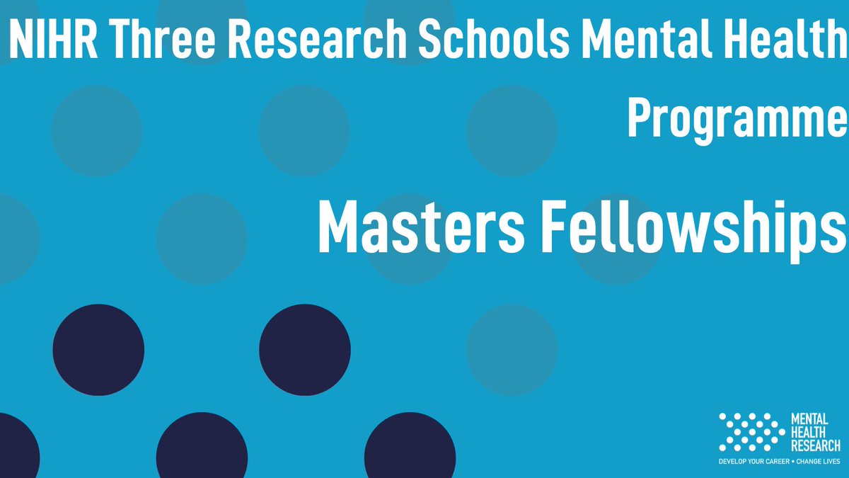 Incubator for Mental Health Research (@mhrincubator) on Twitter photo Are you a front line health or social care worker wanting to get some research skills?
This <a href="/NIHRSPCR/">NIHR School for Primary Care Research</a> masters fellowship provides funding to get the training you need!
<a href="/crpractitioners/">@CRPractitioners</a> <a href="/rachymurph33/">Rachel Murphy</a> <a href="/BASW_UK/">BASW</a> <a href="/OfficialCAHPR/">OfficialCAHPR</a>
mentalhealthresearch.org.uk/three-nihr-res… Are you a front line health or social care worker wanting to get some research skills?
This <a href="/NIHRSPCR/">NIHR School for Primary Care Research</a> masters fellowship provides funding to get the training you need!
<a href="/crpractitioners/">@CRPractitioners</a> <a href="/rachymurph33/">Rachel Murphy</a> <a href="/BASW_UK/">BASW</a> <a href="/OfficialCAHPR/">OfficialCAHPR</a>
mentalhealthresearch.org.uk/three-nihr-res…