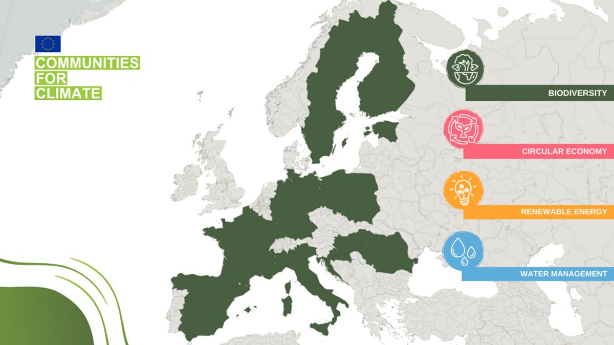 🚀 Just in: @EU_Commission launches #CommunitiesforClimate – a pilot action supporting 50 local climate initiatives across Europe. 📚 Tailored support 💡 Access to expertise 🤝 Peer-learning 🌱 Mentoring & more! Curious to learn more? ⏩ bit.ly/3SU589n