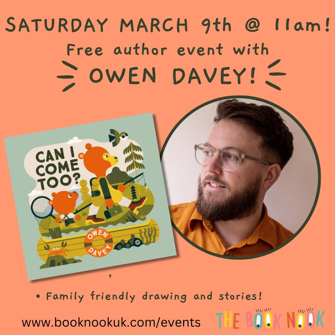 And we have more lovely events coming up in the next two weeks!! 🥀 Spring crafts with Ali on March 2nd @ 11am and 2pm 🐻 Author event with @owendaveydraws on March 9th! More details of both here 👉 booknookuk.com/events/