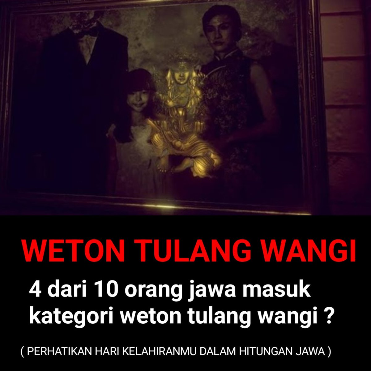 KISAH NYATA

Sebarkan krn ini penting ! 

Ningsih, wanita cantik asal ngawi ini disukai dan menikah dg makhluk halus ternyata pemilik weton tulang wangi. 

10th tidak prnah mndengar suara adzan, Sluruh kluarganya mninggal kena santet tumpes kelor, hanya dia yg selamat

A thread.