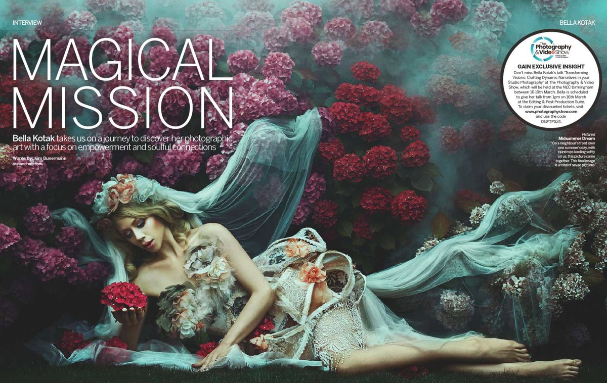 Aren't the images of <a href="/bellakotak/">Bella 🌸✨</a> just sublime? In issue 276, we spoke to Bella about her journey in photography and the inspiration behind her work. Get the issue here bit.ly/DPbackissues or subscribe: bit.ly/3NjZgnf #portraitphotography #art