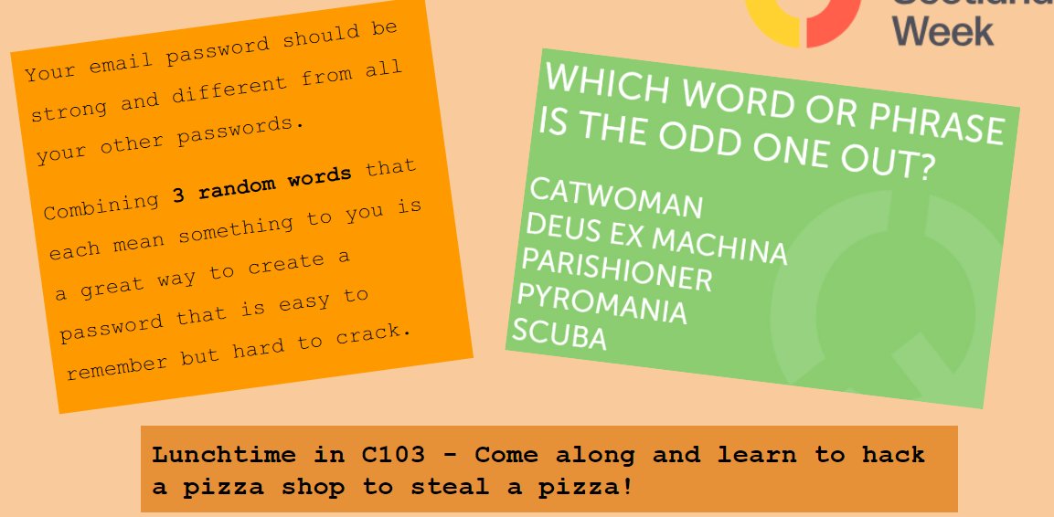 Happy Cyber Scotland Week! This week we are celebrating all things Cyber with by sharing daily Cyber Resilience Tips, challenging pupils with puzzles and running activities at lunchtime! Today we will be trying to steal some pizzas using #cyberskillslive resources! #CSW2024