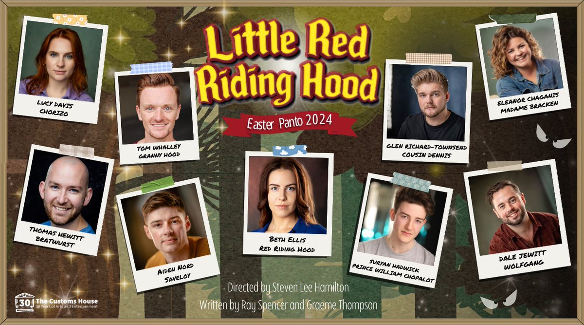 🐺Cast Announcement -Little Red Riding Hood ⭐We're pleased to announce our incredible cast for our upcoming Easter Pantomime! Directed by Steven Lee Hamilton, and written by Ray Spencer & Graeme Thompson. Get your tickets to the show here: bit.ly/47ScIav