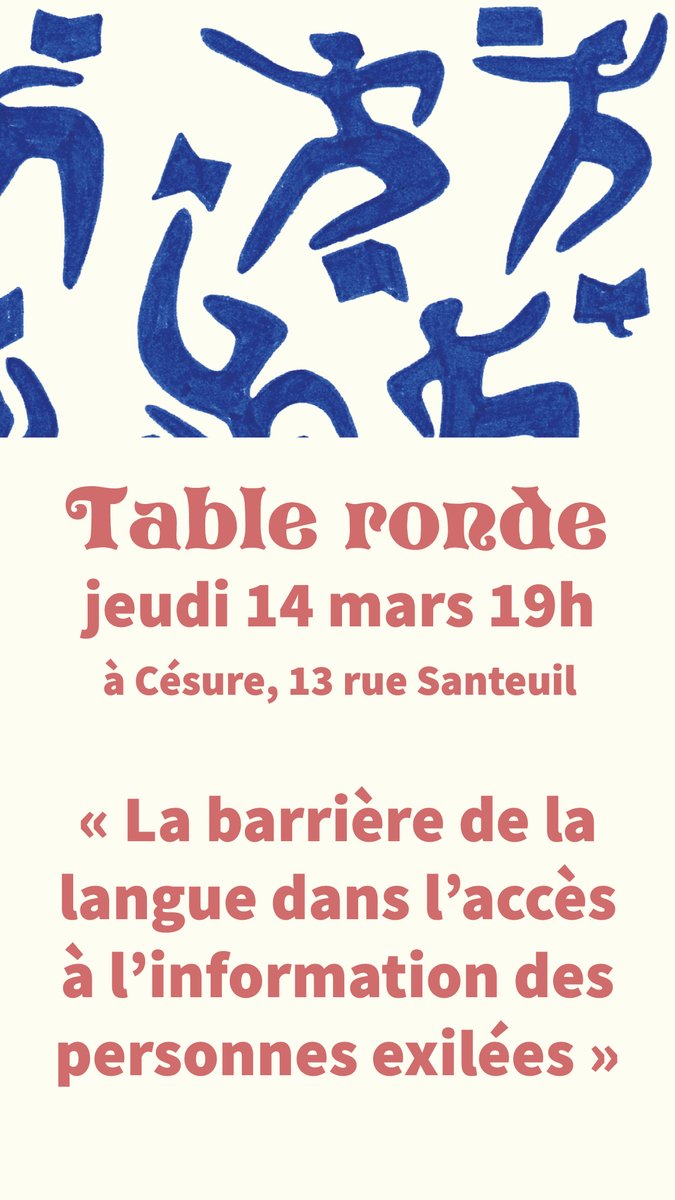 AssoWATIZAT's tweet image. Venez célébrer les 5 ans de Watizat !
Quand : le 14 mars à 19h
Où : Césure - 13 rue Santeuil
helloasso.com/associations/w…