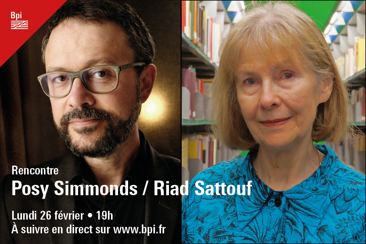 [Ce soir à la Bpi ✍️👩‍🎨] La rencontre entre Posy Simmonds et Riad Sattouf, C'EST CE SOIR, juste après la séance de dédicace de Posy Simmonds à 17h à la Librairie du Centre Pompidou, mais aussi en direct dès 19h sur notre site : bpi.fr/suivez-nos-eve…