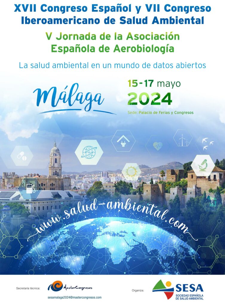 Anunciamos nuestra participación en el XVII Congreso Español y VII Congreso Iberoamericano de Salud Ambiental junto con la V Jornada de la Asociación Española de Aerobiología en Málaga! 🌍🔬 Del 15 al 17 de mayo, compartiremos conocimientos y experiencias sobre salud ambiental.