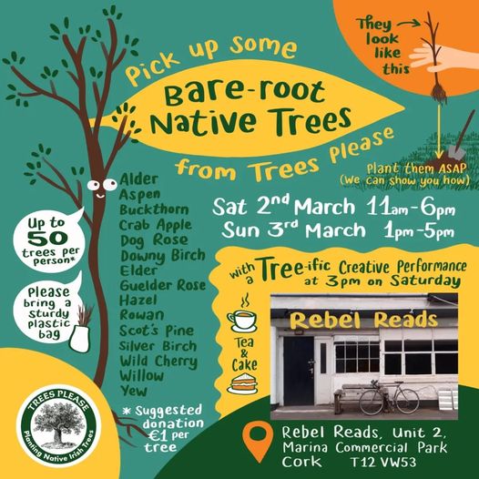 BallyphehaneT's tweet image. National Tree Week from 3rd-10th March! 💚 As part of this initiative, Trees Please will distribute bare-root native trees on Sat 2nd and Sun 3rd. Let's boost Ballyphehane's canopy coverage, which stood at 13% in 2021!
#TreesPlease  #ClimateAction #NationalTreeWeek #Ballyphehane