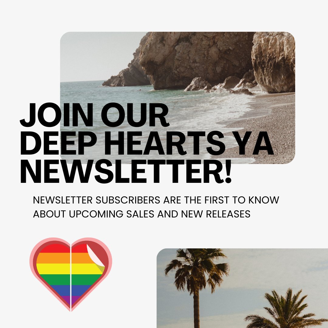 Subscribe to our newsletter to stay on top of new releases, author interviews, sales, and more!

deepheartsya.com/newsletter/

#amreadingya #queerya