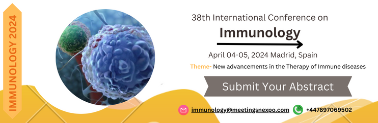 Excited to be part of the 38th International Conference on Immunology! 🌐 Join us on April 04-05, 2024, in Madrid, Spain. Let's connect, share knowledge, and advance the future of healthcare together! 🚀 #ImmunologyConference #Madrid2024 For more details: shorturl.at/noT47