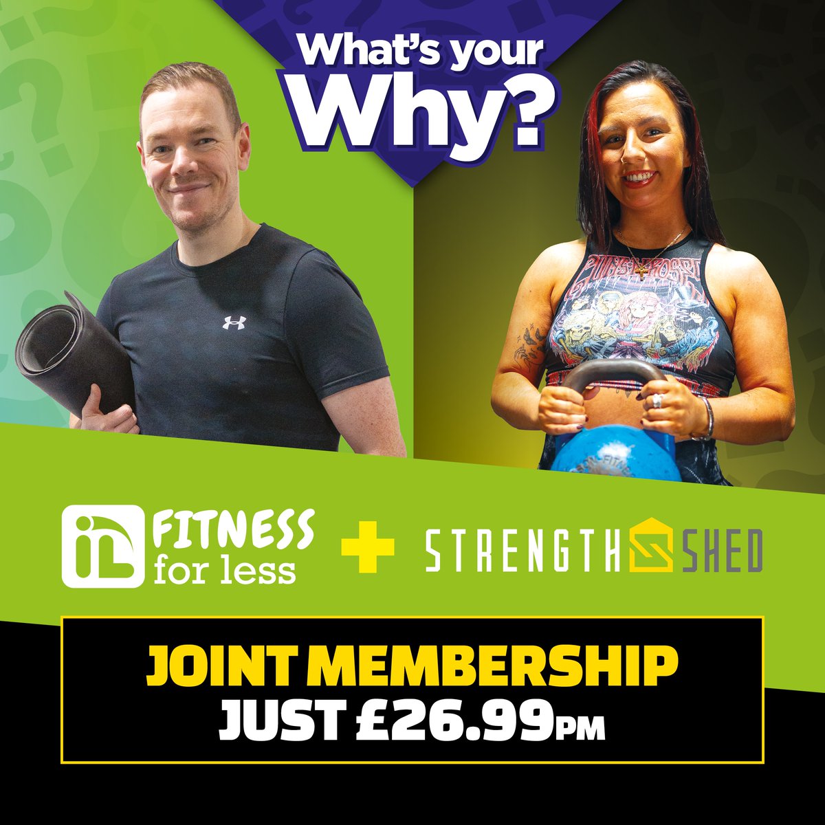 Did you know we offer a joint Strength Shed and Fitness For Less membership? Get the best of both worlds from just £26.99 per month ⬇️ strengthshed.co.uk/join-now/