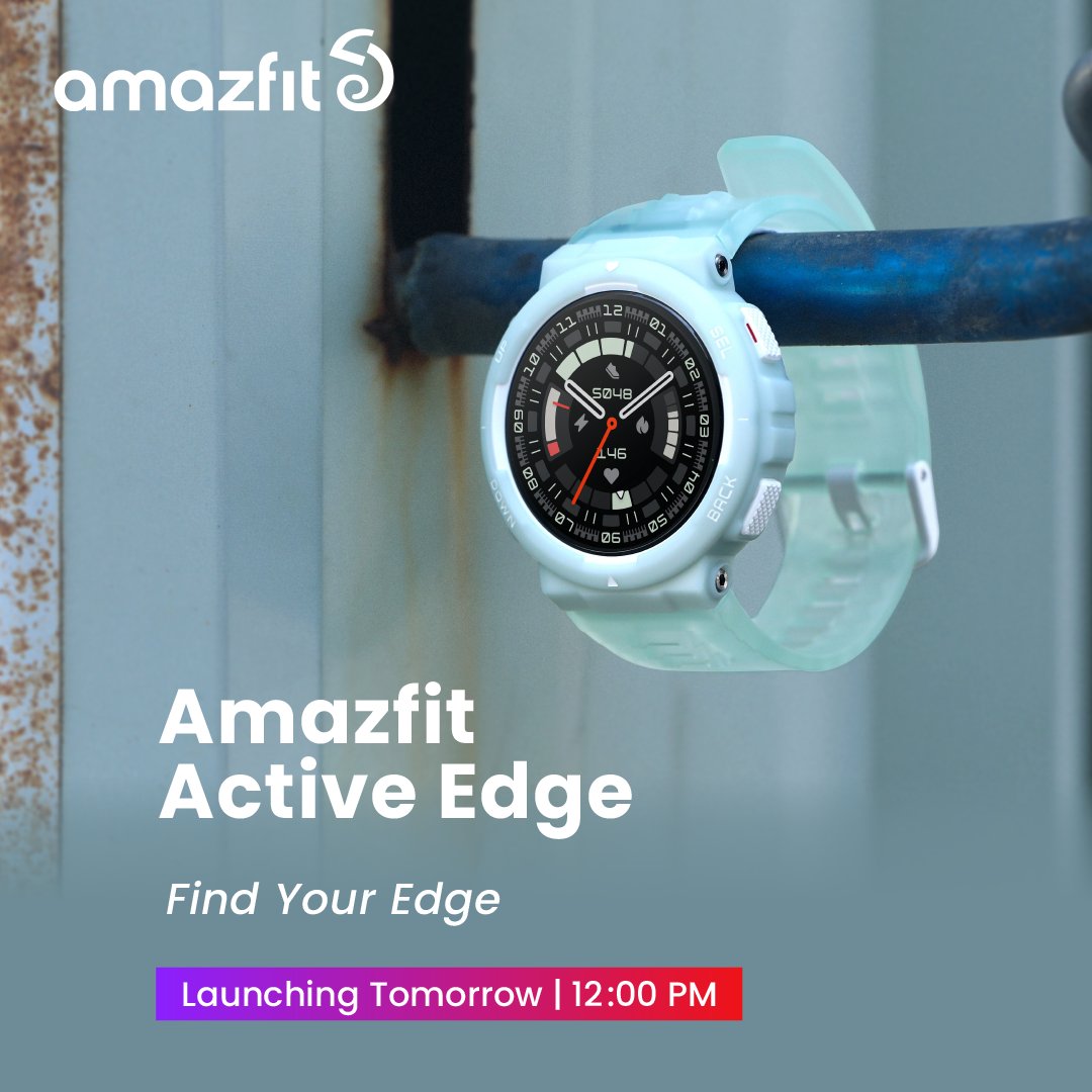 Amazfit Active Edge Smart Watch with Stylish Rugged Sport