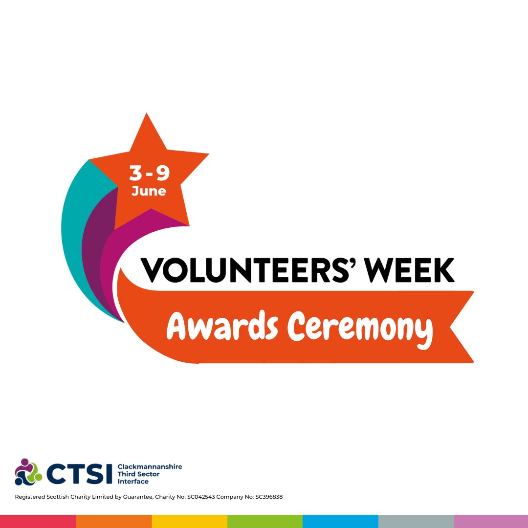 Clacks Third Sector Interface (@clacksctsi) on Twitter photo ⏳ Just 2 weeks left to get your nominations in for this year’s Volunteers’ Week Awards!
Nominate here 👉 bit.ly/3wyTpFW
#GetInvolved ⏳ Just 2 weeks left to get your nominations in for this year’s Volunteers’ Week Awards!
Nominate here 👉 bit.ly/3wyTpFW
#GetInvolved