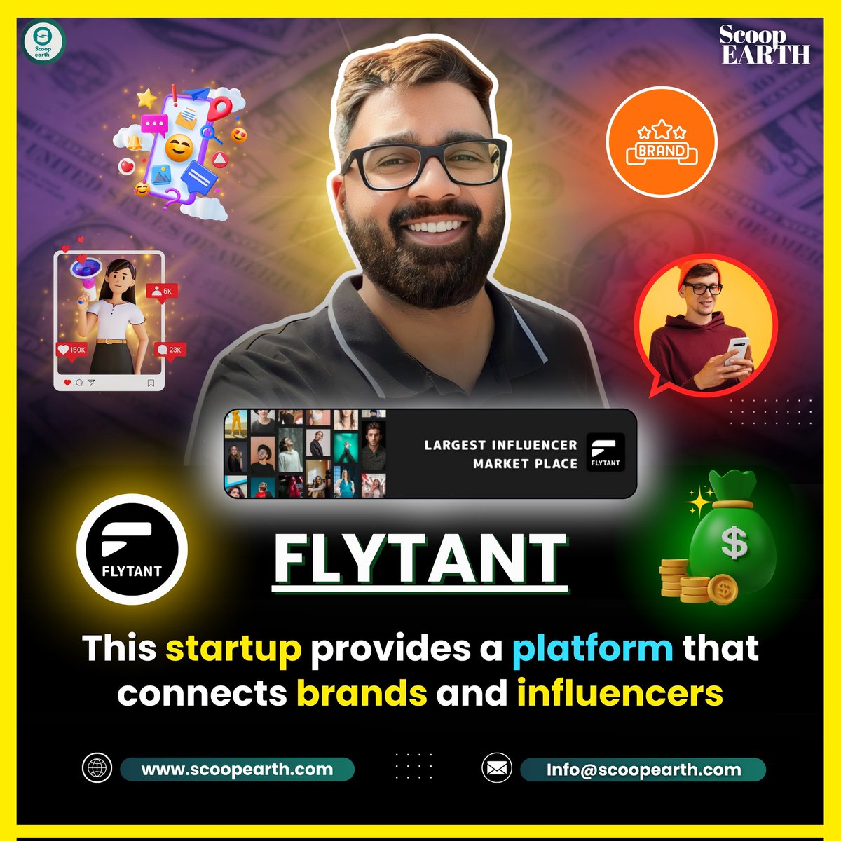 📢 'Startup @flytant - Influencer Marketplace raises Seed round from ShuruUp'🔔 Source of information 📝👇 business-standard.com/content/press-… Share Your Startup Story 🚀📲 docs.google.com/forms/d/1CCuW-… #scoopearth #Flytant #startup #influencer #influencermarketing #funding #brand