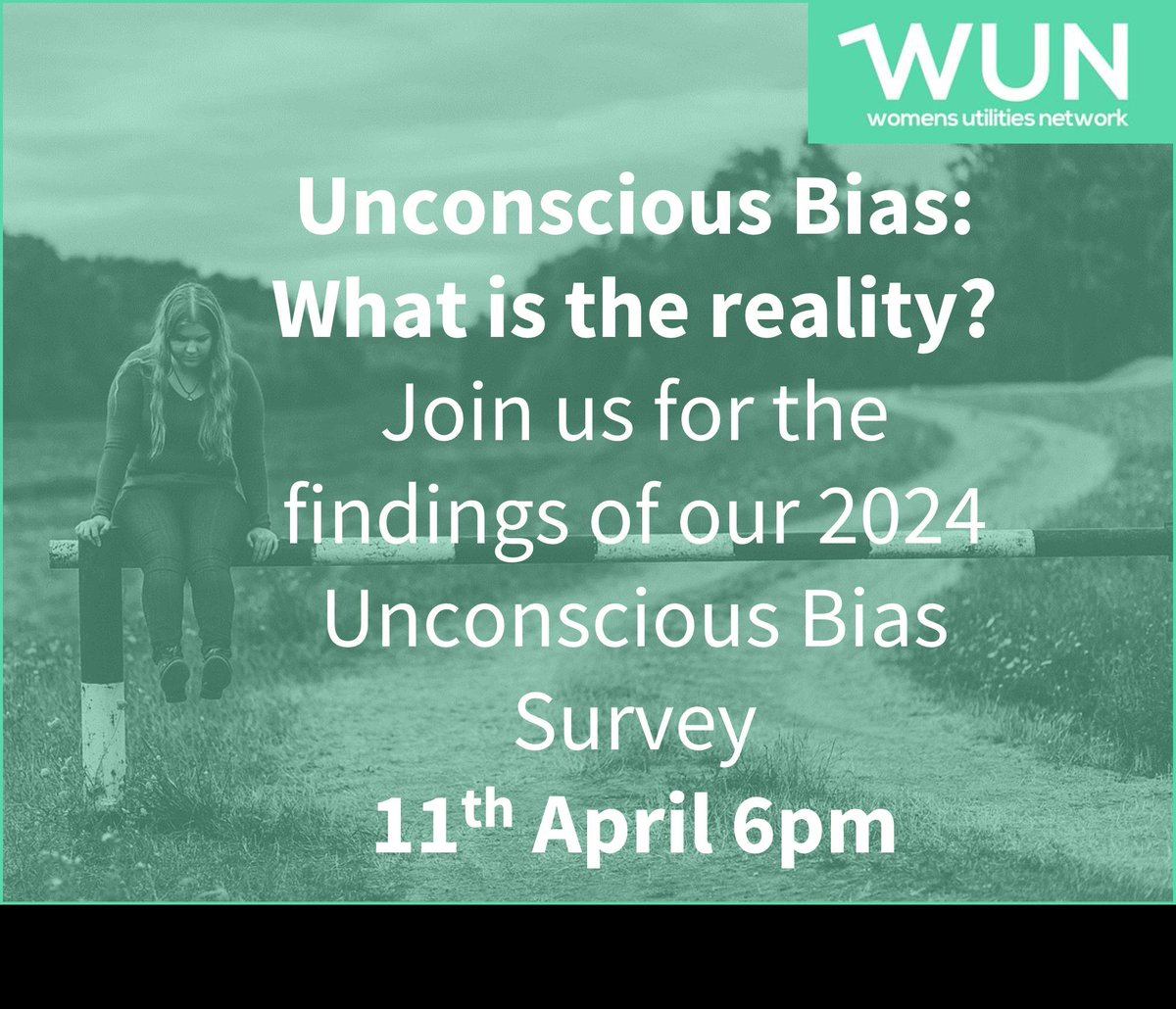 Discover the findings of the #WUN 2024 Unconscious Bias Survey.
Our survey  has just recently closed and while we're busy analysing the results, we wanted to invite you to the launch event on 11 April  where the results will be shared 
thewun.co.uk/wun-events/
#unconciousbias