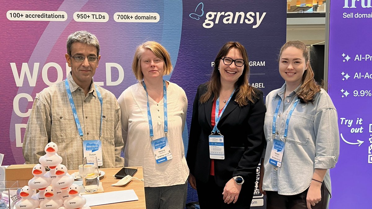 Gransy_sro's tweet image. We had a great time at #DomainPulse in Vienna! Thanks to the organisers!
It was a wonderful opportunity to showcase our expertise and engage with industry leaders. 
We hope our insightful conversations will lead to exciting future partnerships.
#domainpulse2024