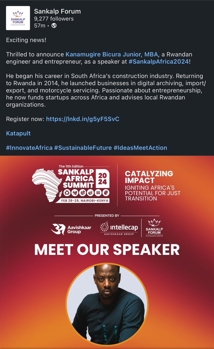 Thrilled to join #sankalpafrica2024 in #Nairobi! 🌍 Focused on #agriculture & #climateaction solutions. Let's connect over coffee (always down to have a cup of coffee) and chat! #InnovationForImpact @SankalpForum