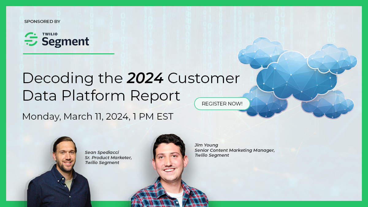 🚀 Dive into the 2024 Customer Data Platform Report with Twilio Segment experts! Join us on March 11, 2024, 1 PM EST to explore AI-driven data strategies, integration insights, and key takeaways from Segment's latest findings. 📍: events.dzone.com/dzone/Decoding…