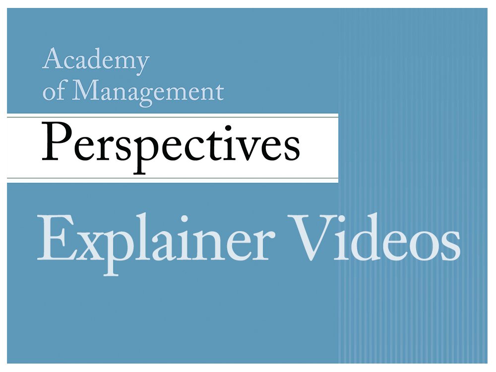 Academy of Management Perspectives has recently launched a video gallery to showcase #AOMResearch in engaging visual content! Explore the videos of the latest AMP articles.➡️ bit.ly/48x6jkM #AOMScholars