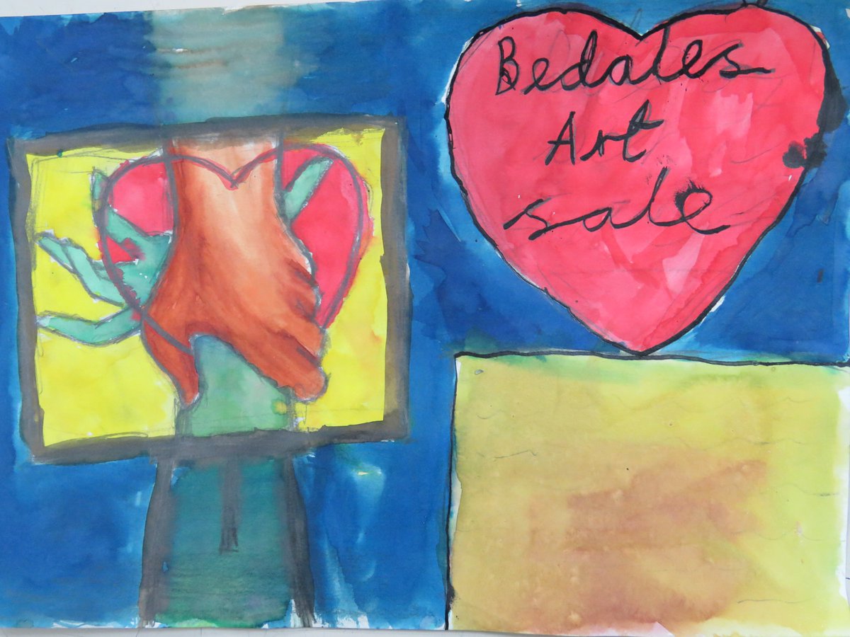 Not long until the  2024 Art Sale
@BedalesSchool in support of Hampshire's Rural Refugee Network and the John Badley Foundation Emergency Refugee Fund on Monday 4 March from 6-9pm.     Art work by Block 2 pupil, Lois B.