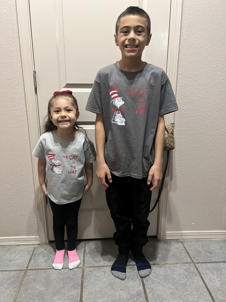 Read Across America 2024 for #mycrusaders wear a shirt with your favorite book character! #catinthehat #anthonyjames #jazmineelizabeth @OSheaKeleher_ES