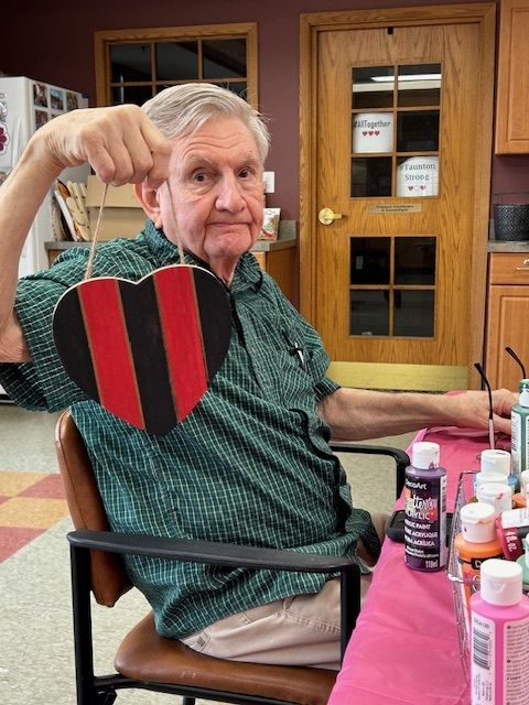 Egerton residents got in the Valentines mood creating their own door hanging crafts for February while listening to love songs💗