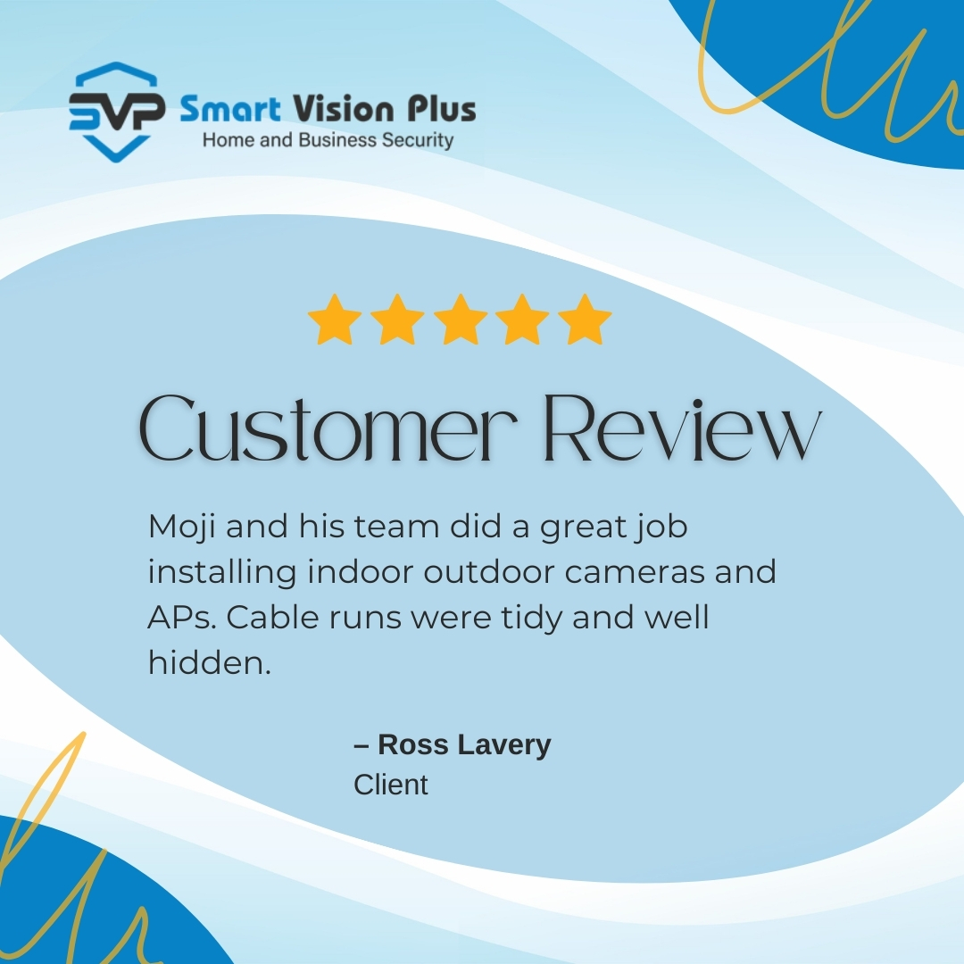 SmartVisionGTA's tweet image. #SmartVisionPlus is delighted to share a positive review from a happy customer! Thank you, Ross Lavery, for sharing these kind words about our #TorontoSecurity services!🏡🔒

🔒 Learn More: smartvisionplus.ca

#TorontoCCTV #TorontoSecurityCamera #TorontoSecuritySystem