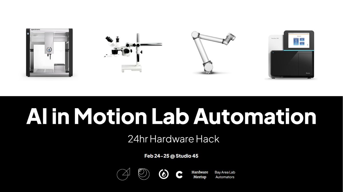 exploring how to put ai in motion, our second hardware hack in 🌉 sf

at studio 45 <a href="/workatthestudio/">Studio 45</a> with <a href="/jaschawilcox/">Jascha</a> and luis 

30 builders, 5 projects, 3 robotic platforms, 24 hours

a recap 🧵icymi