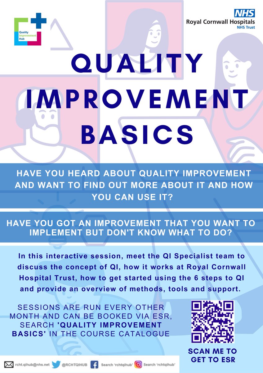 Have you booked to attend one of our #QualityImprovementBasics sessions? Running every other month and available to book now via ESR. Put that improvement idea into action! @RCHTWeCare