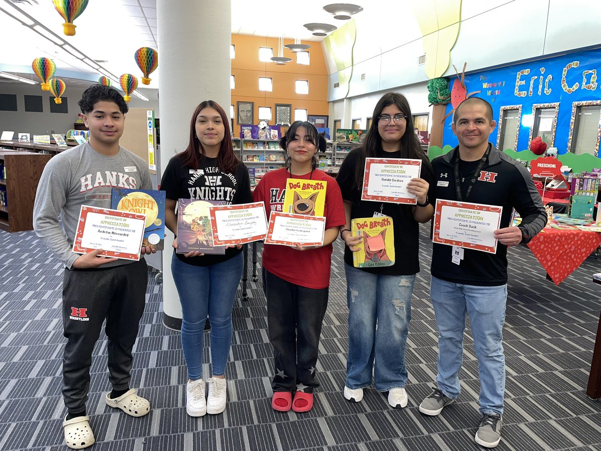 Hanks Wrestling (@hankswrestling) on Twitter photo Thank you <a href="/VHESCrusaders/">Vista Hills Elementary</a> and <a href="/Vistahillslibr1/">Jennifer Navarrette</a> for having us participate in #ReadAcrossAmericaDay. We had a great time reading to our future Knights🛡️🆙
#KingdomOfChampions
#WeAreHanks
#RiseAndConquer Thank you <a href="/VHESCrusaders/">Vista Hills Elementary</a> and <a href="/Vistahillslibr1/">Jennifer Navarrette</a> for having us participate in #ReadAcrossAmericaDay. We had a great time reading to our future Knights🛡️🆙
#KingdomOfChampions
#WeAreHanks
#RiseAndConquer