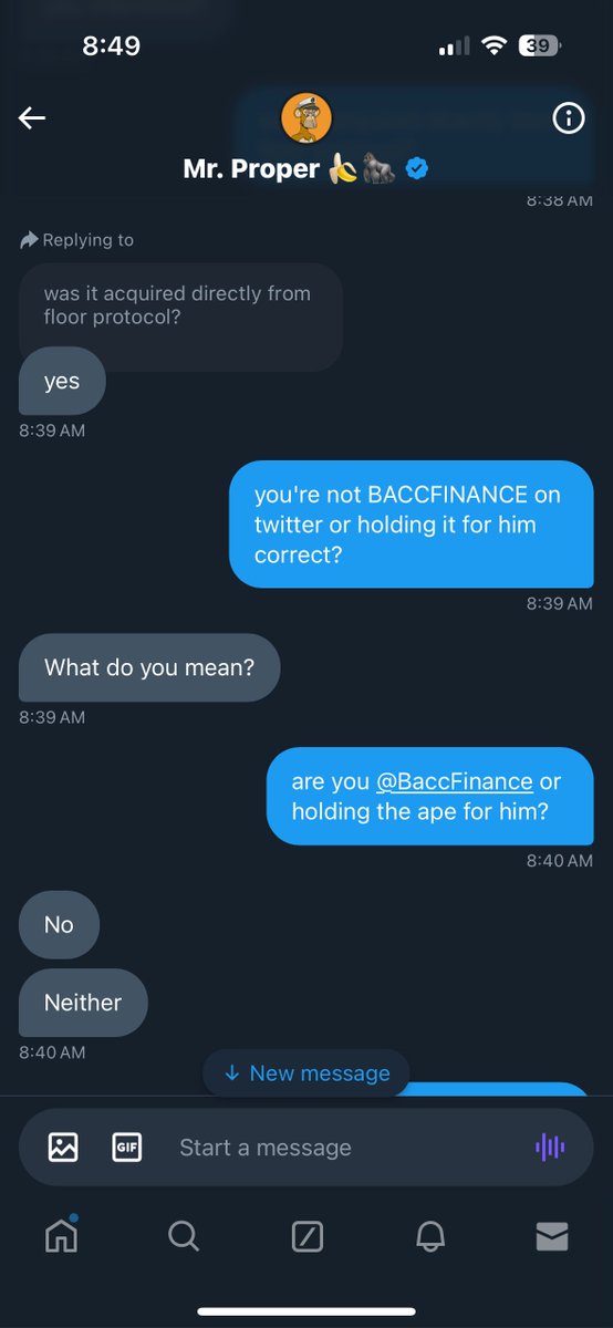 and for those of you like <a href="/m6padrino/">𝕰𝖑 𝕻𝖆𝖉𝖗𝖎𝖓𝖔</a> that think <a href="/BaccFinance/">Dr. Bacc</a> still owns this ape, here is the current owner showing NO affiliation 😂😂😂😂😂